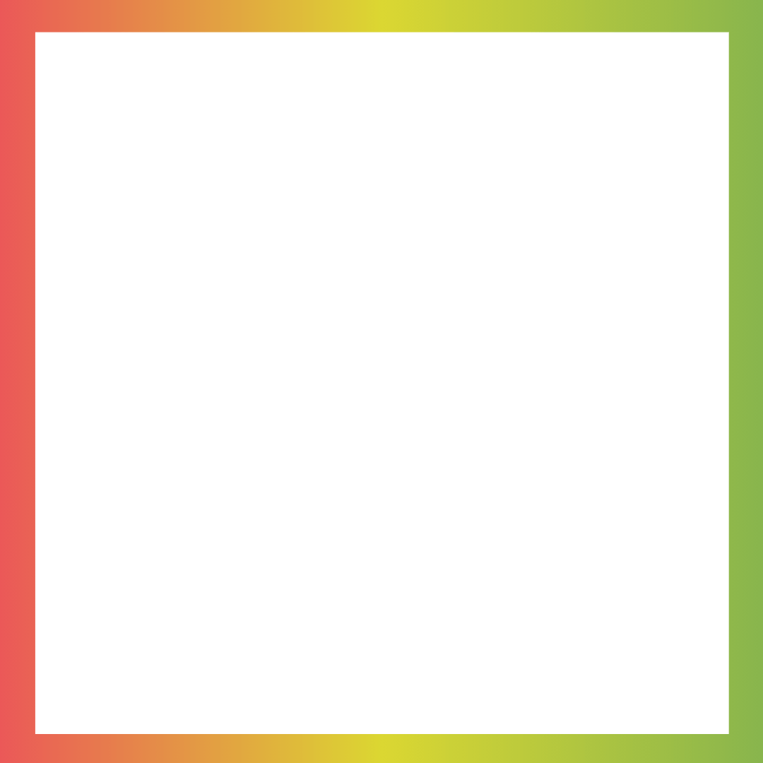 A square frame with a green, yellow, and orange background.